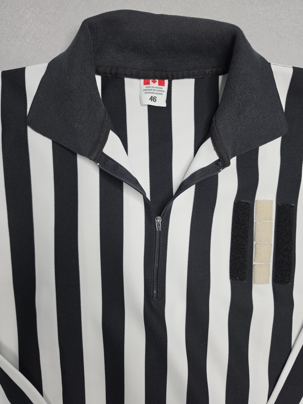 CCM Hockey Referee Jersey Adult 46 XL Made In Canada Zip Snap Sleeve Officials